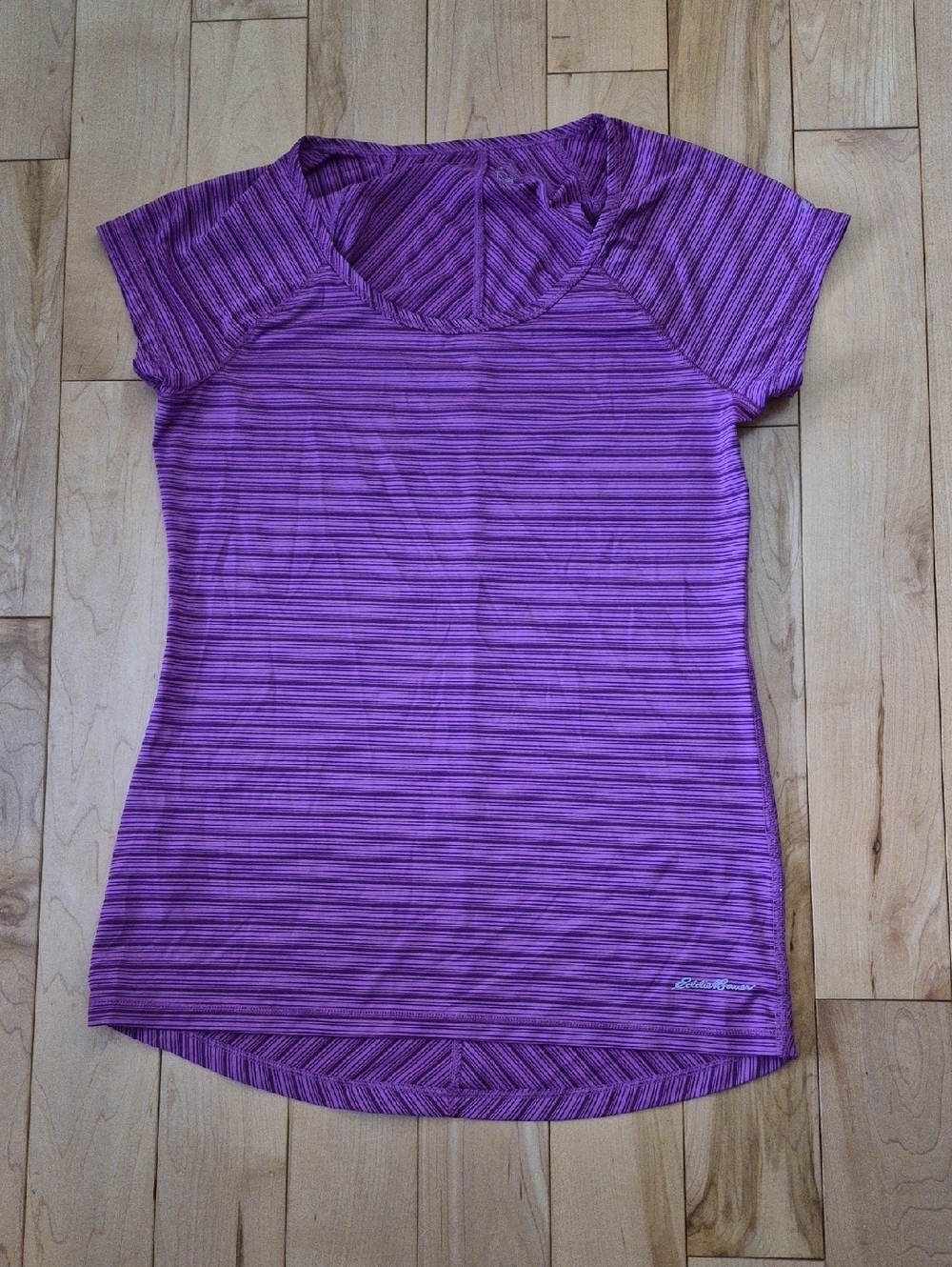 Eddie Bauer Women’s Size XS Purple Striped Active Tee